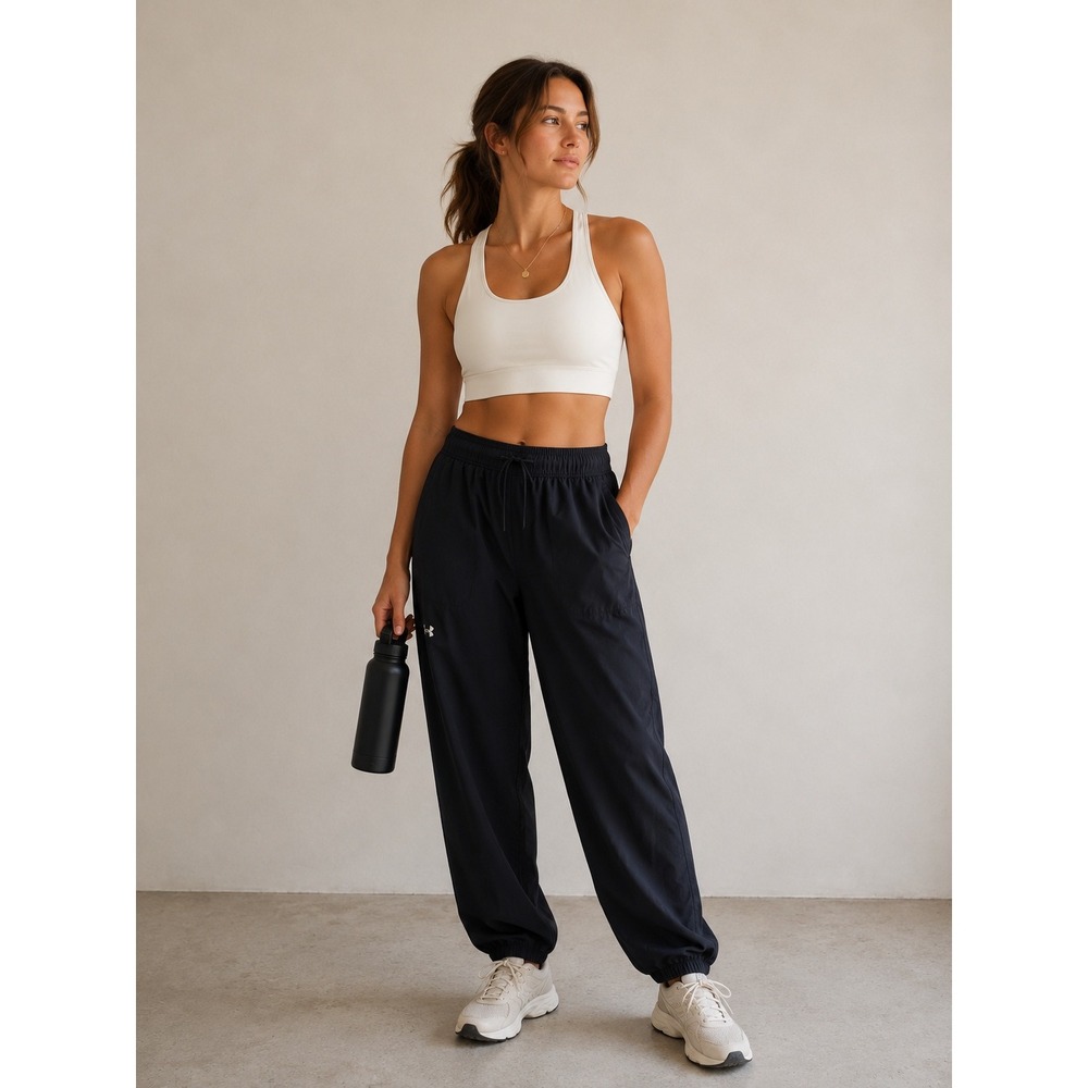 Under Armour Easy Studio Lightweight Jogger Pants Black‎ Large Athleisure Travel